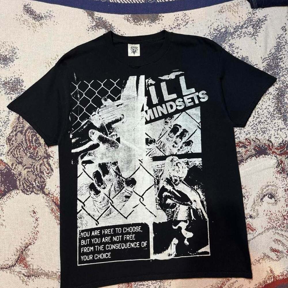 Ill Mindset Black Grunge Skater Graphic T-Shirt